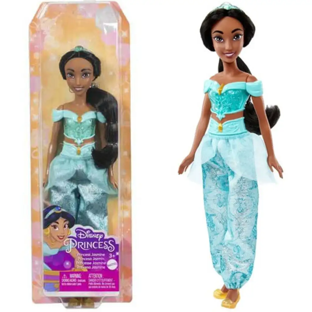 Disney Hercegnők: Csillogó Jázmin hercegnő baba - Mattel kép 1