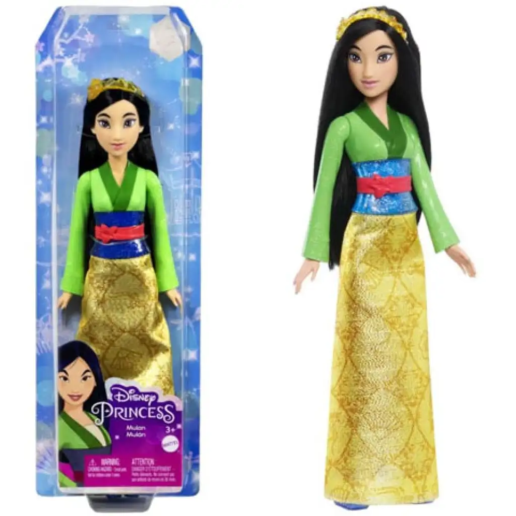 Disney Hercegnők: Csillogó Mulan hercegnő baba - Mattel kép 1