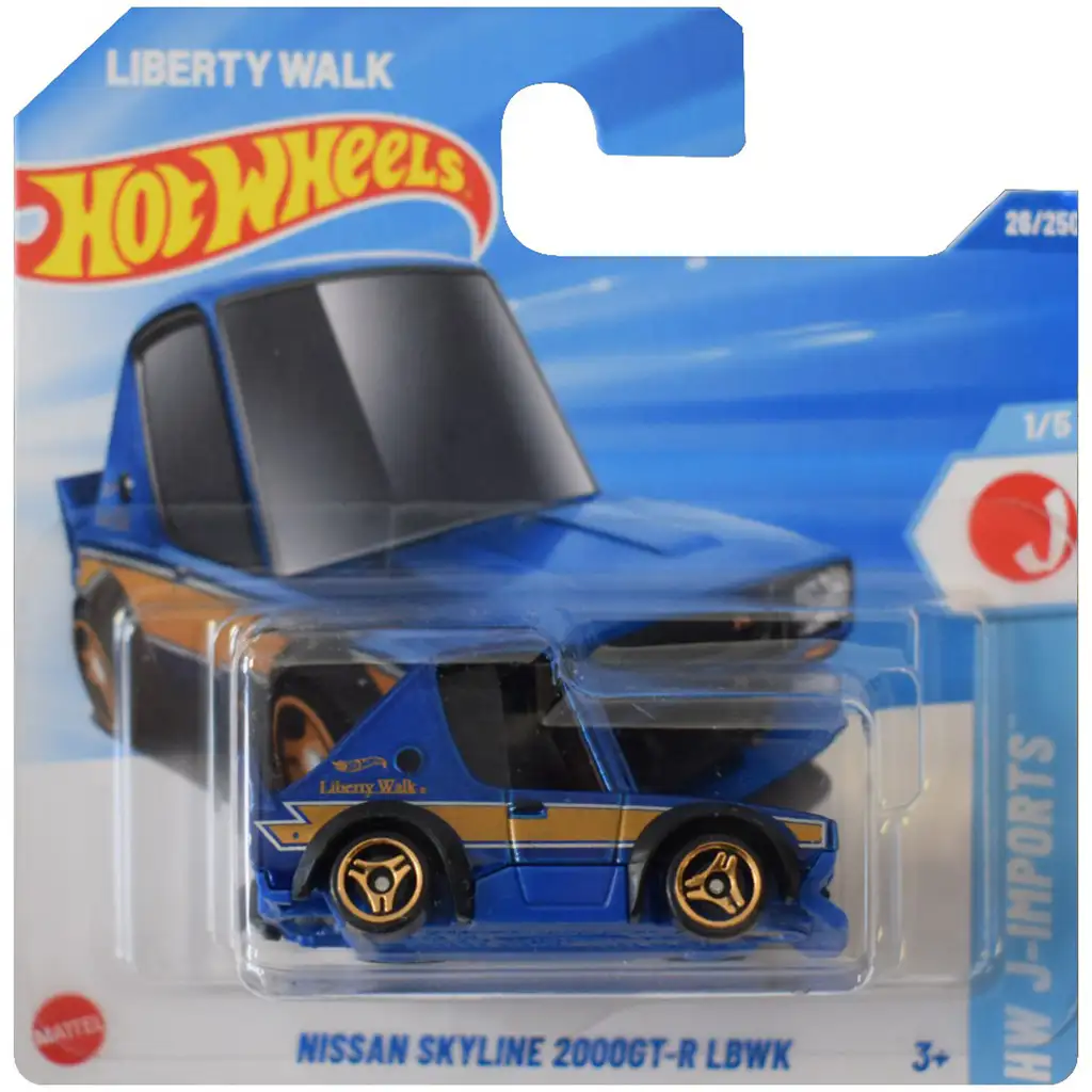 Hot Wheels: Nissan Skyline 2000GT-R LBWK kék kisautó 1/64 - Mattel kép 1