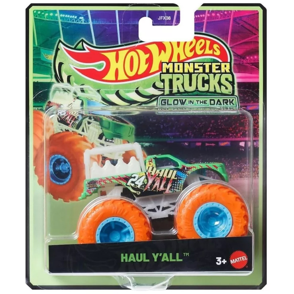 Hot Wheels Monster Trucks: Haul Y’all sötétben világító kisautó 1/64 – Mattel kép 1