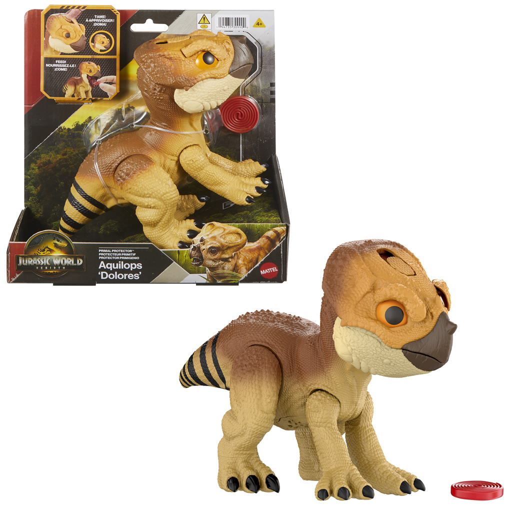 Jurassic World: Újjászületés - Aquilops Dolores interaktív dinoszaurusz figura - Mattel kép 1