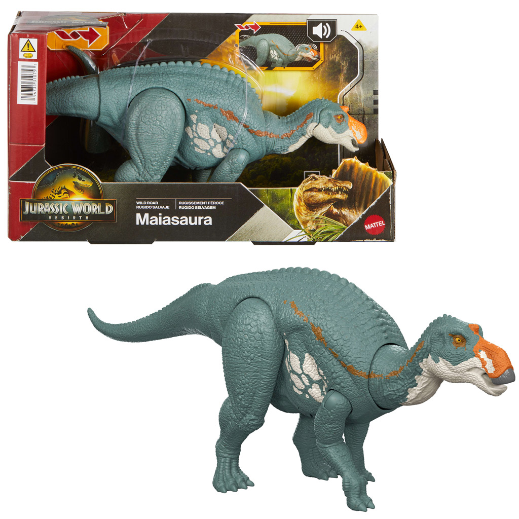 Jurassic World: Újjászületés Wild Roar Maiasaura támadó dinoszaurusz figura - Mattel kép 1