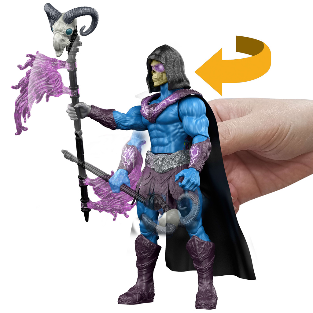 Masters of the Universe: Az univerzum védelmezői Skeletor Csontarcú akciófigura kiegészítőkkel - Mattel kép 3