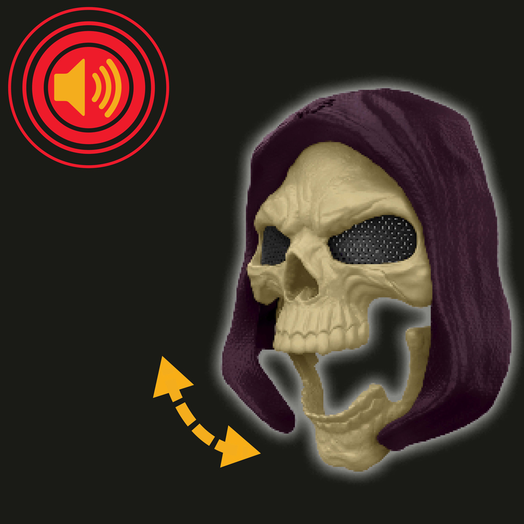 Masters of the Universe: Az univerzum védelmezői Skeletor Csontarcú világító és hangot adó maszk - Mattel kép 3
