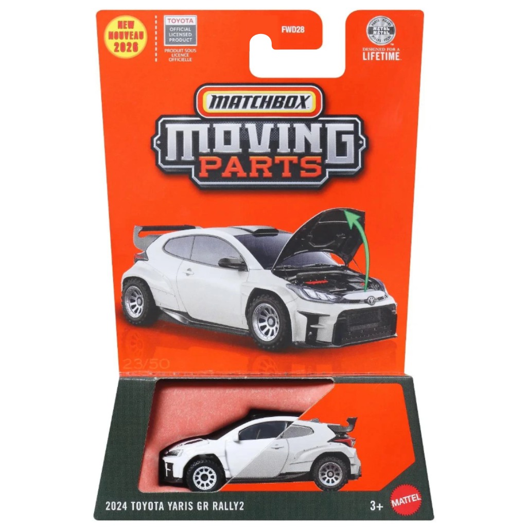 Matchbox: Moving Parts: 2024 Toyota Yaris GR Rally2 nyitható kisautó 1/64 - Mattel kép 1