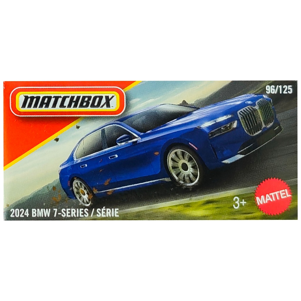 Matchbox: 2024 BMW 7-Series kék papírdobozos kisautó 1/64 – Mattel kép 1