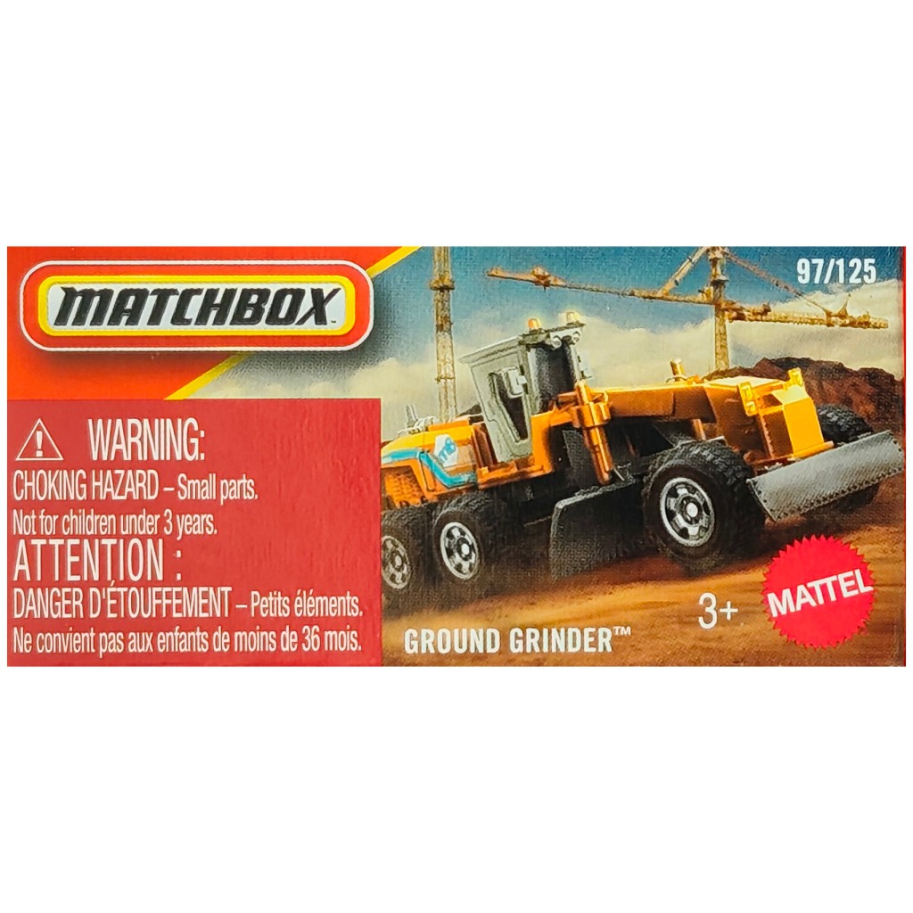 Matchbox: Ground Grinder sárga kisautó 1/64 – Mattel kép 1