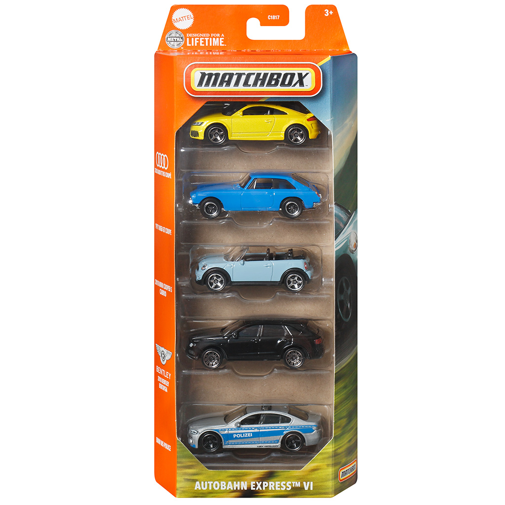 Matchbox: Autobahn Express VI kisautók 5db-os szett - Mattel kép 1