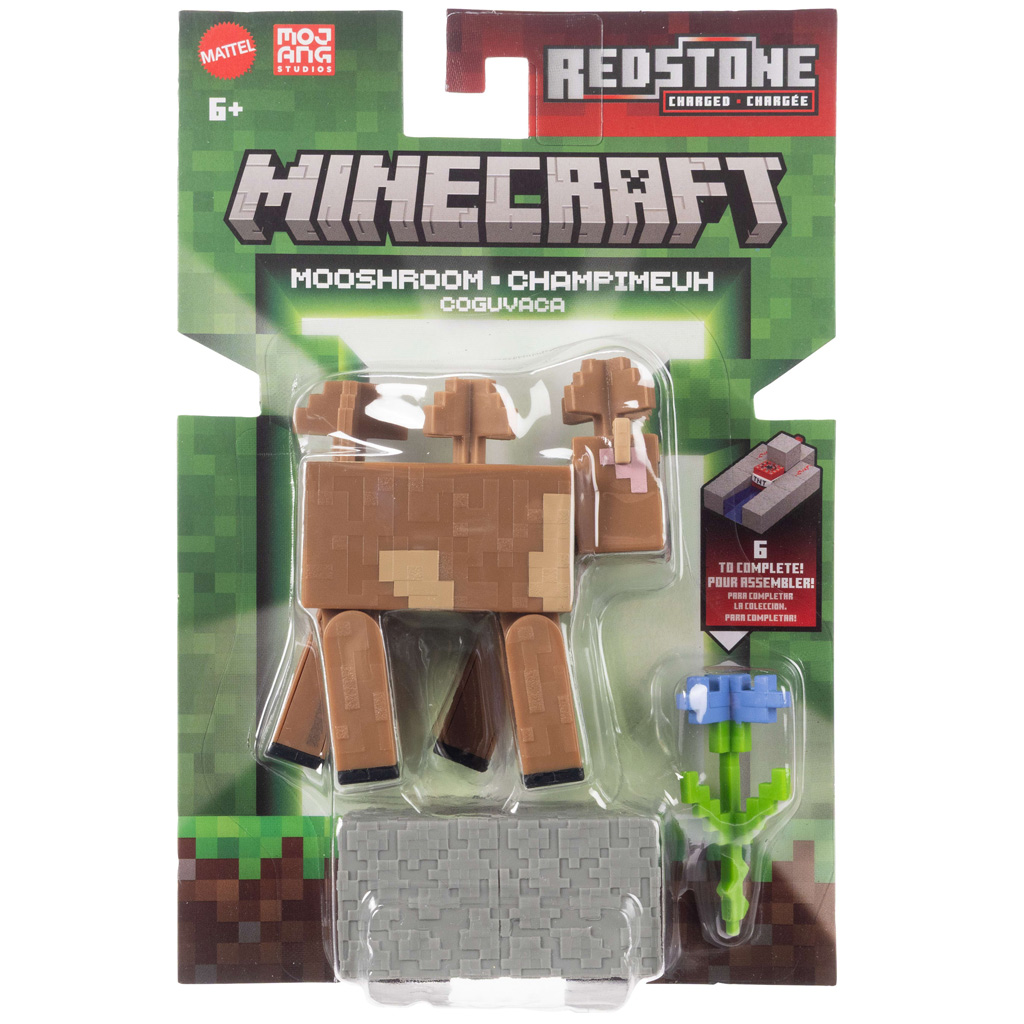 Minecraft: Mooshroom figura kiegészítőkkel - Mattel kép 1
