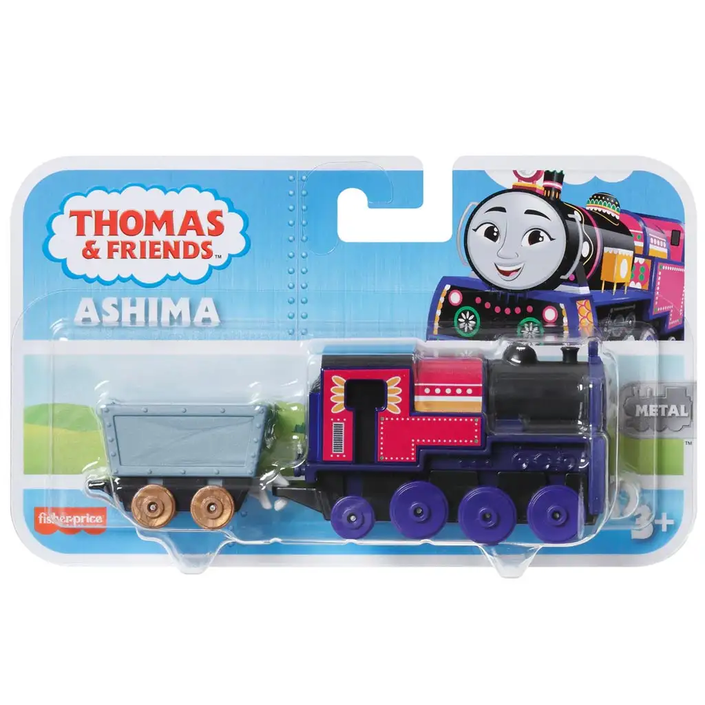 Thomas és barátai: Ashima fém mozdony szeneskocsival - Mattel kép 1