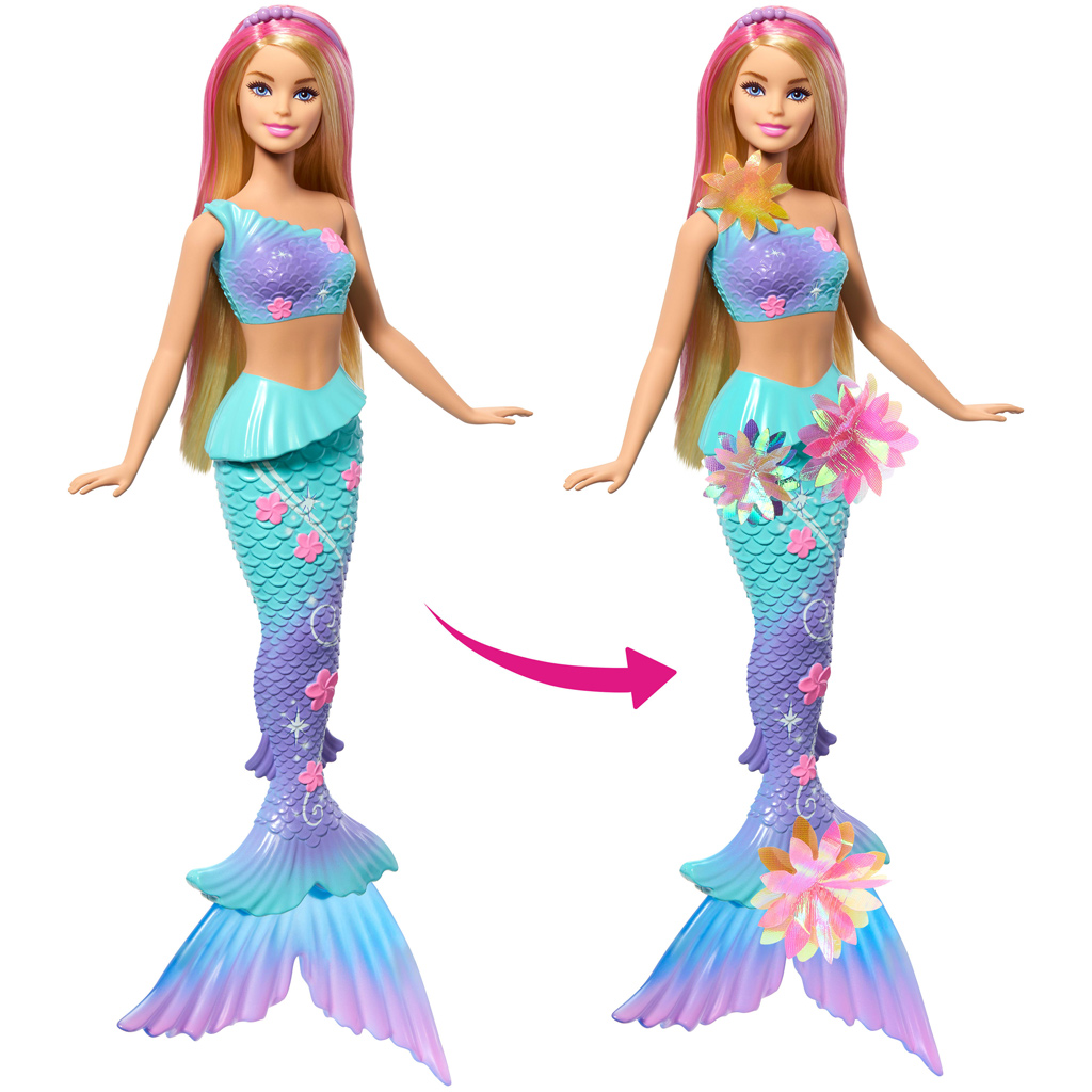 Barbie Dreamtopia: Virágvarázs sellő baba - Mattel kép 2