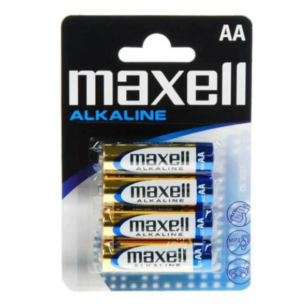 Maxell: Alkáli ceruzaelem 1.5V AA LR6 4db bliszteres csomagolásban kép 1
