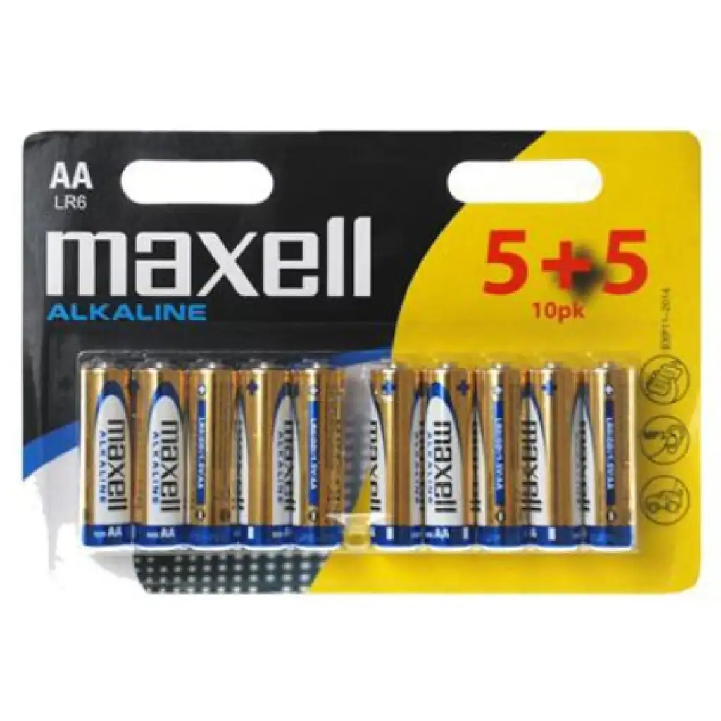 Maxell: Alkáli ceruzaelem 1.5V AA LR6 5+5db bliszteres csomagolásban kép 1
