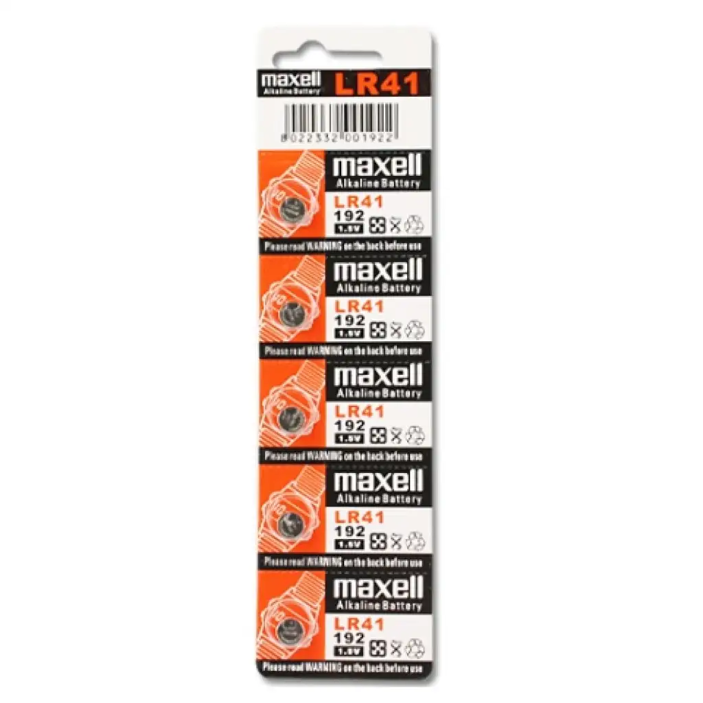 Maxell: Alkáli gombelem LR41 1.5V 10db-os bliszteses csomagolásban kép 1
