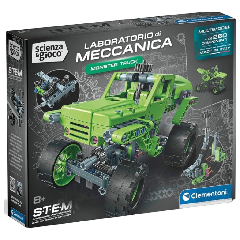 Science & Play: Mechanikai műhely - Monster truck építőkészlet - Clementoni kép 1
