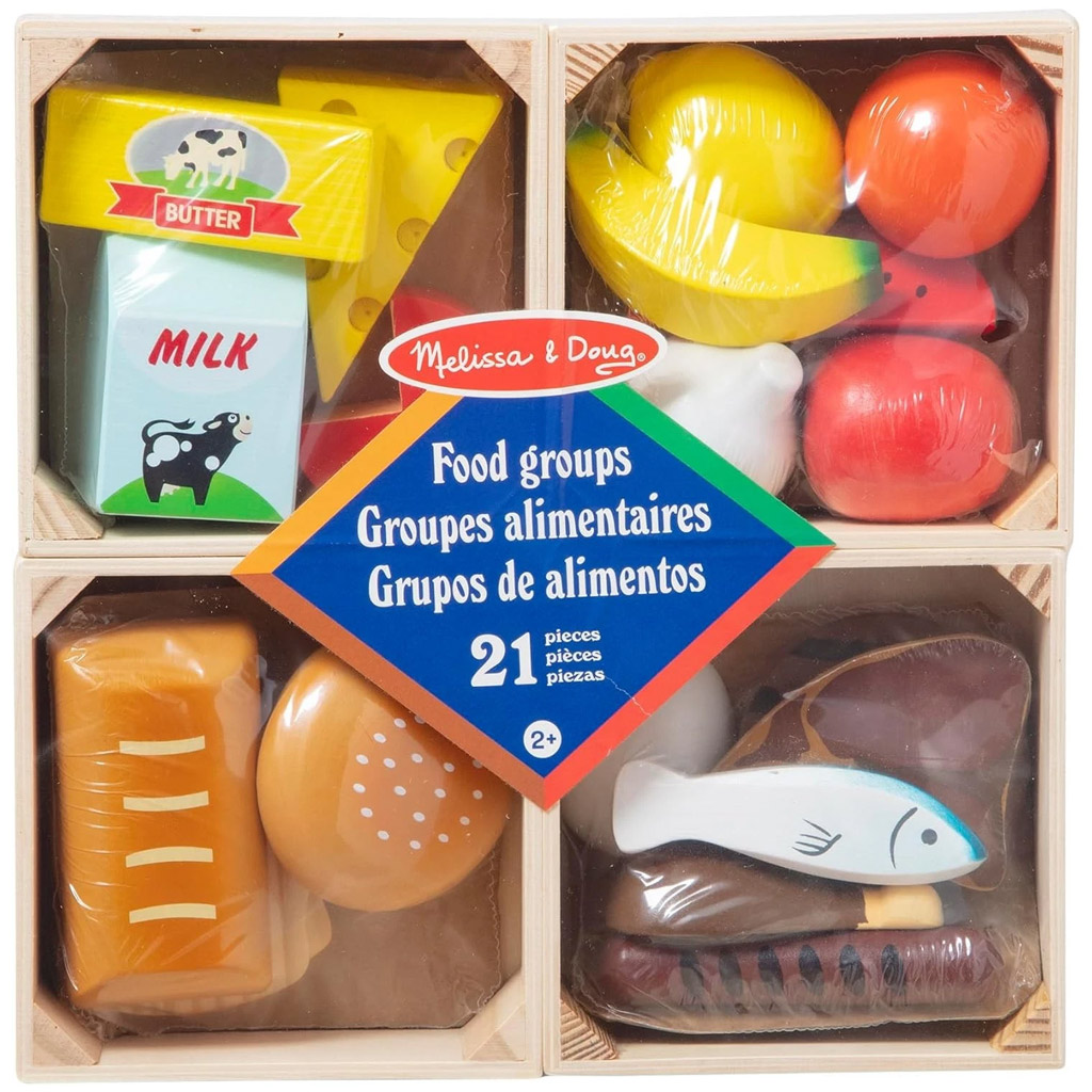 Melissa&Doug: Élelmiszerek ládákban fa játékszett - Spin Master kép 1