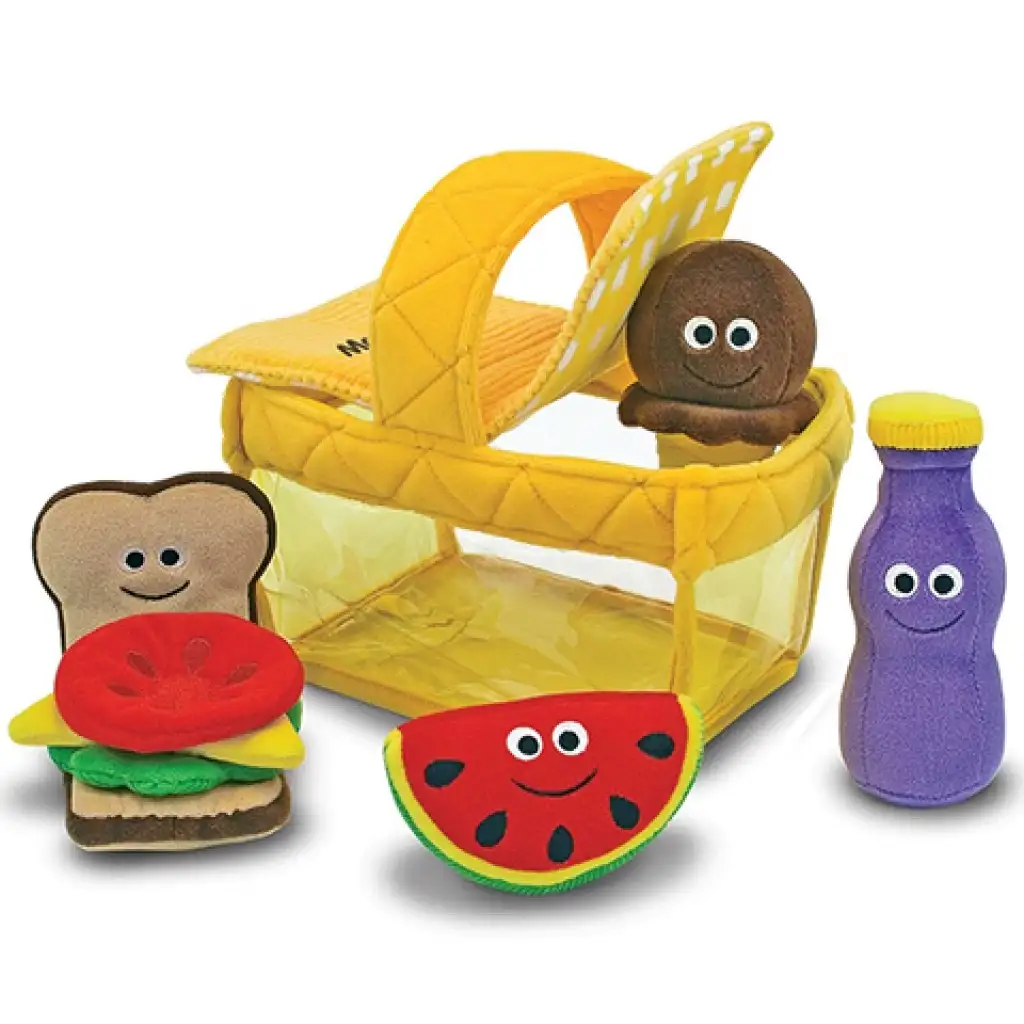 Plüss piknik kosár 9db-os szett - Melissa & Doug kép 2