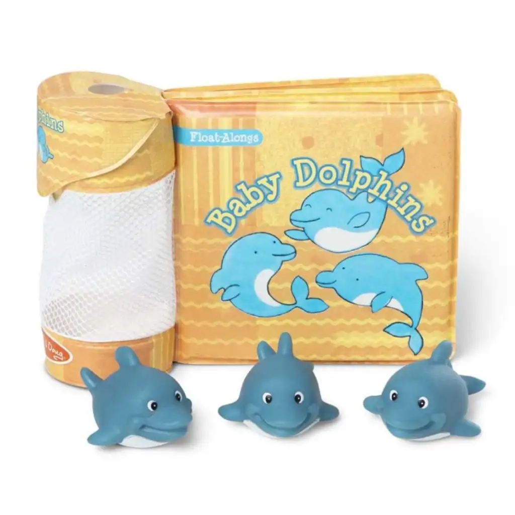 Fürdőjáték: Vízálló könyv, bébi delfinek - Melissa & Doug kép 1