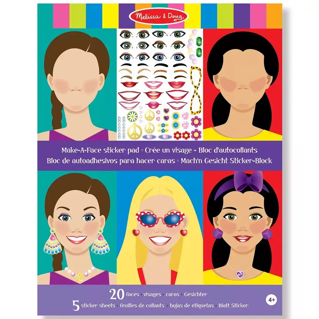 Melissa & Doug: Készíts arcot matricás kreatív szett kép 1