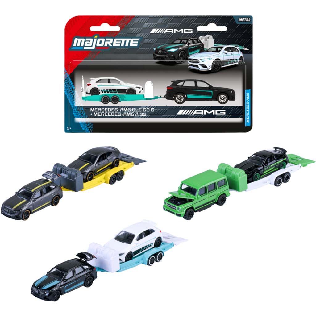 Majorette: Mercedes AMG Deluxe kisautó utánfutóval többféle változatban - Simba Toys kép 1
