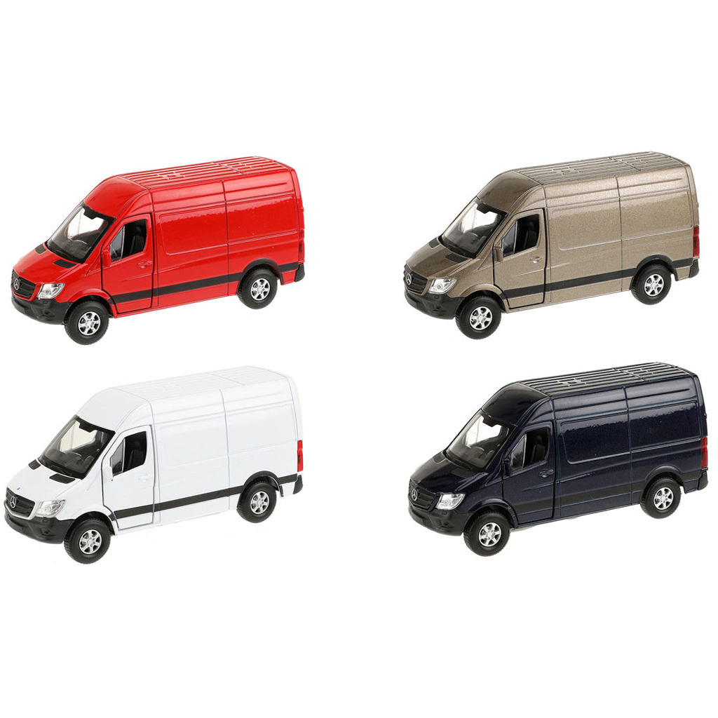 Welly: Mercedes-Benz Sprinter fém kisautó modell többféle változatban 11cm kép 1