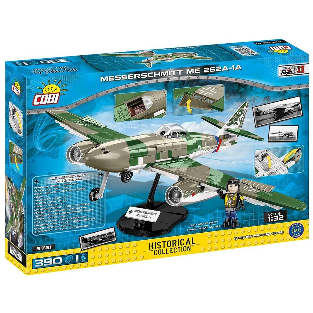 COBI: Messerschmitt Me 262 A-1a repülőgép építőjáték (5721) kép 6
