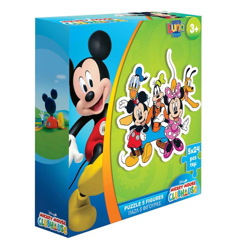 Luna: Disney Mickey egér és társai 5x24db-os puzzle kép 1