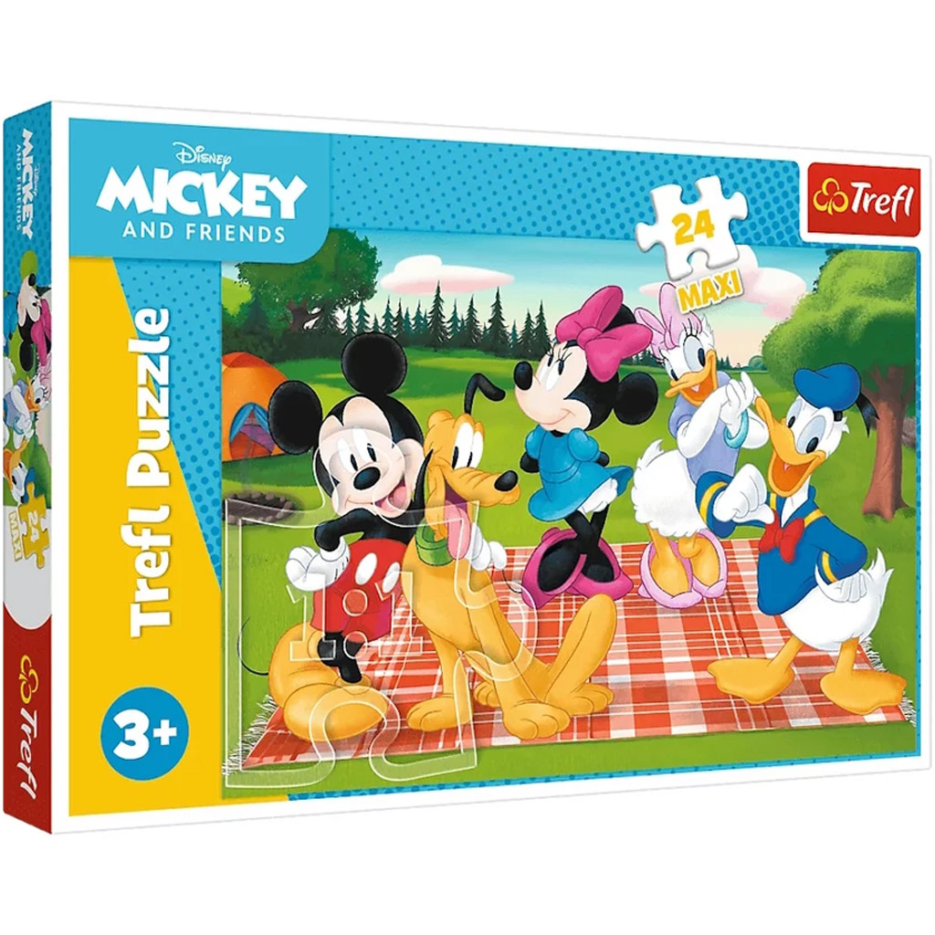Mickey egér és barátai: Piknik 24 db-os Maxi puzzle - Trefl kép 1