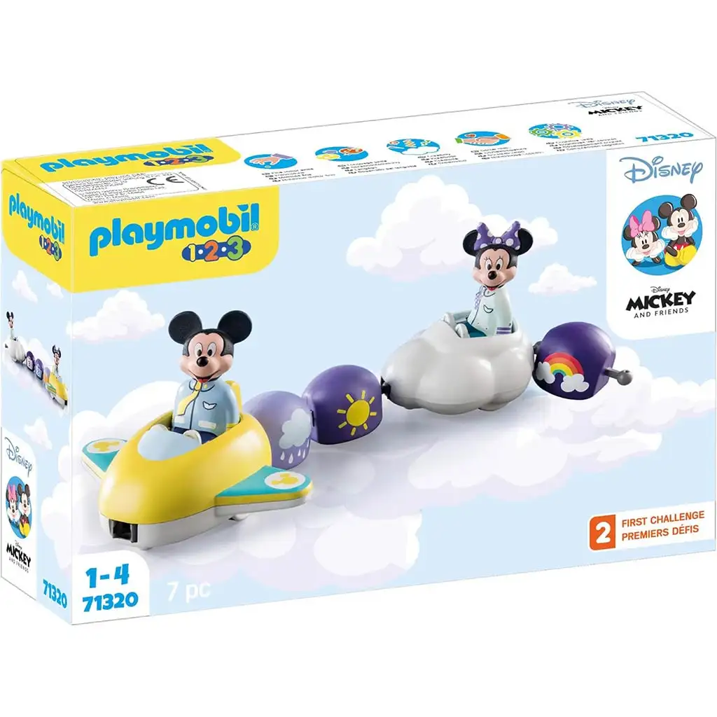 Playmobil 1.2.3 & Disney: Mickey és Minnie egér felhőrepülővel (71320) kép 1