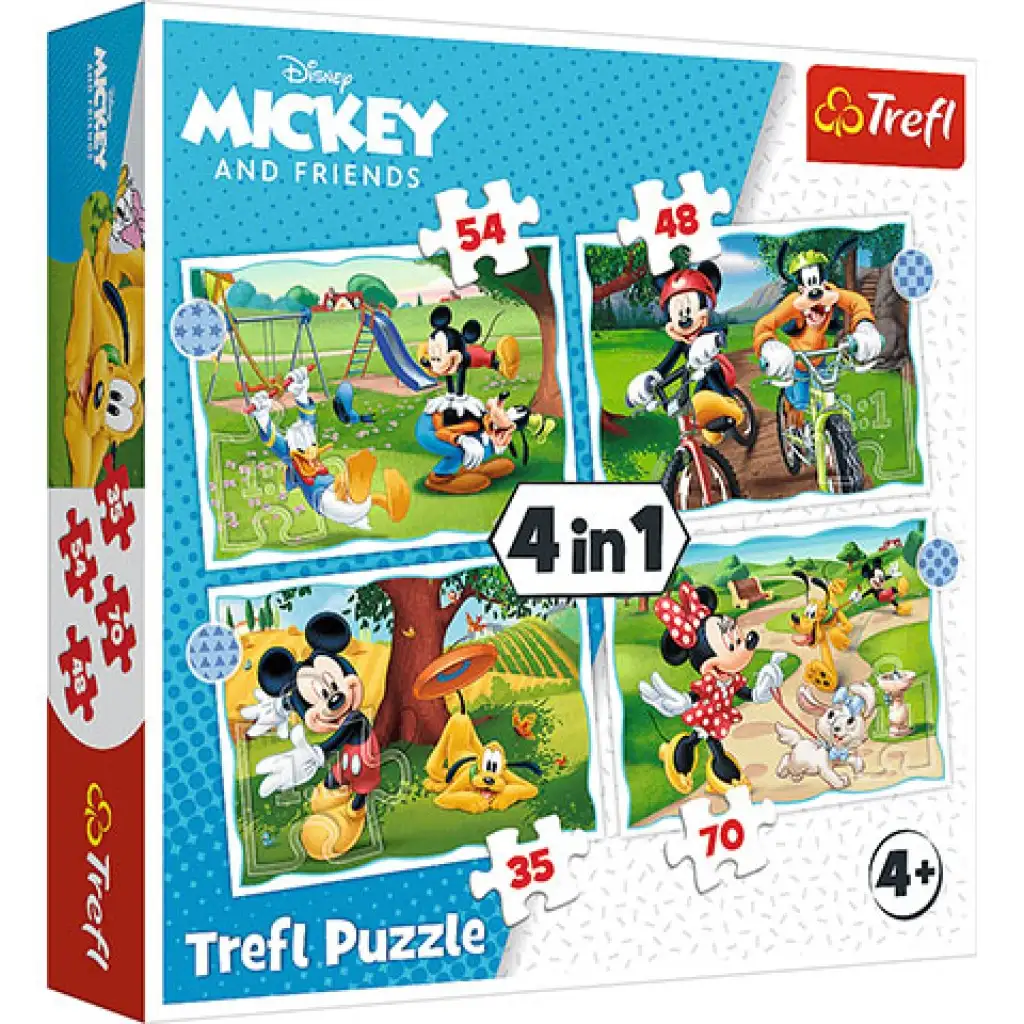 Mickey egér szép napja 4 az 1-ben puzzle - Trefl kép 1