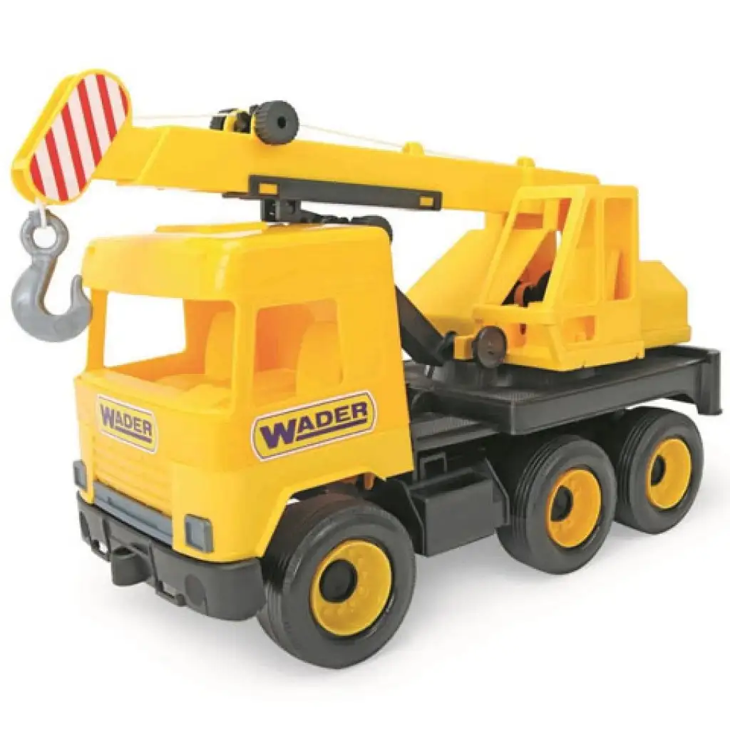 Middle Truck: Darus autó 43cm sárga - Wader kép 1