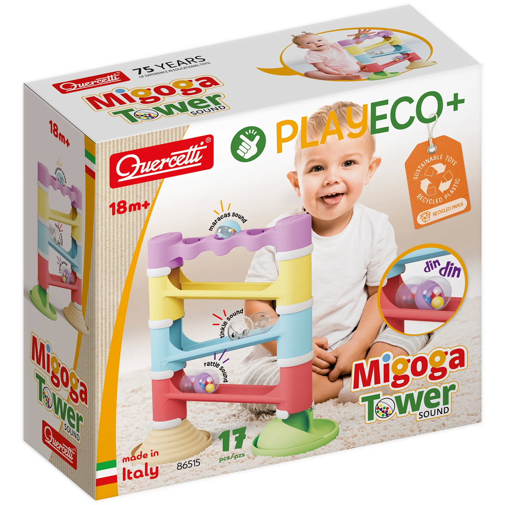 Quercetti: Migoga Tower Eco 17 db-os golyópálya játékszett kép 1