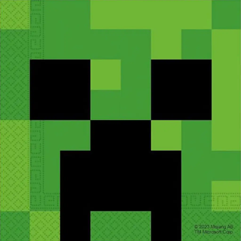 Minecraft papírszalvéta szett – 2 rétegű, 33x33 cm, 20db kép 1