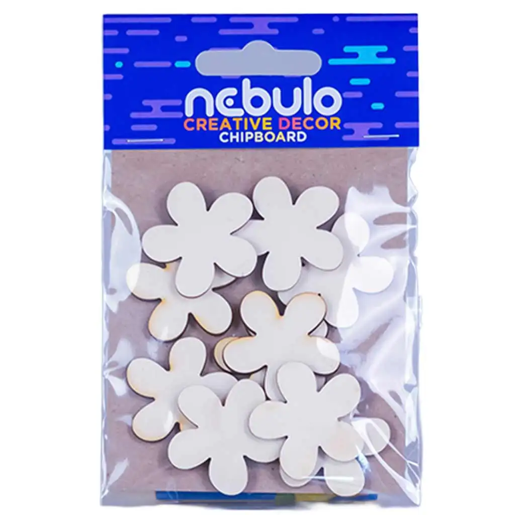 Nebulo: Mini virágok karton dekorácoó 10db-os szett kép 1