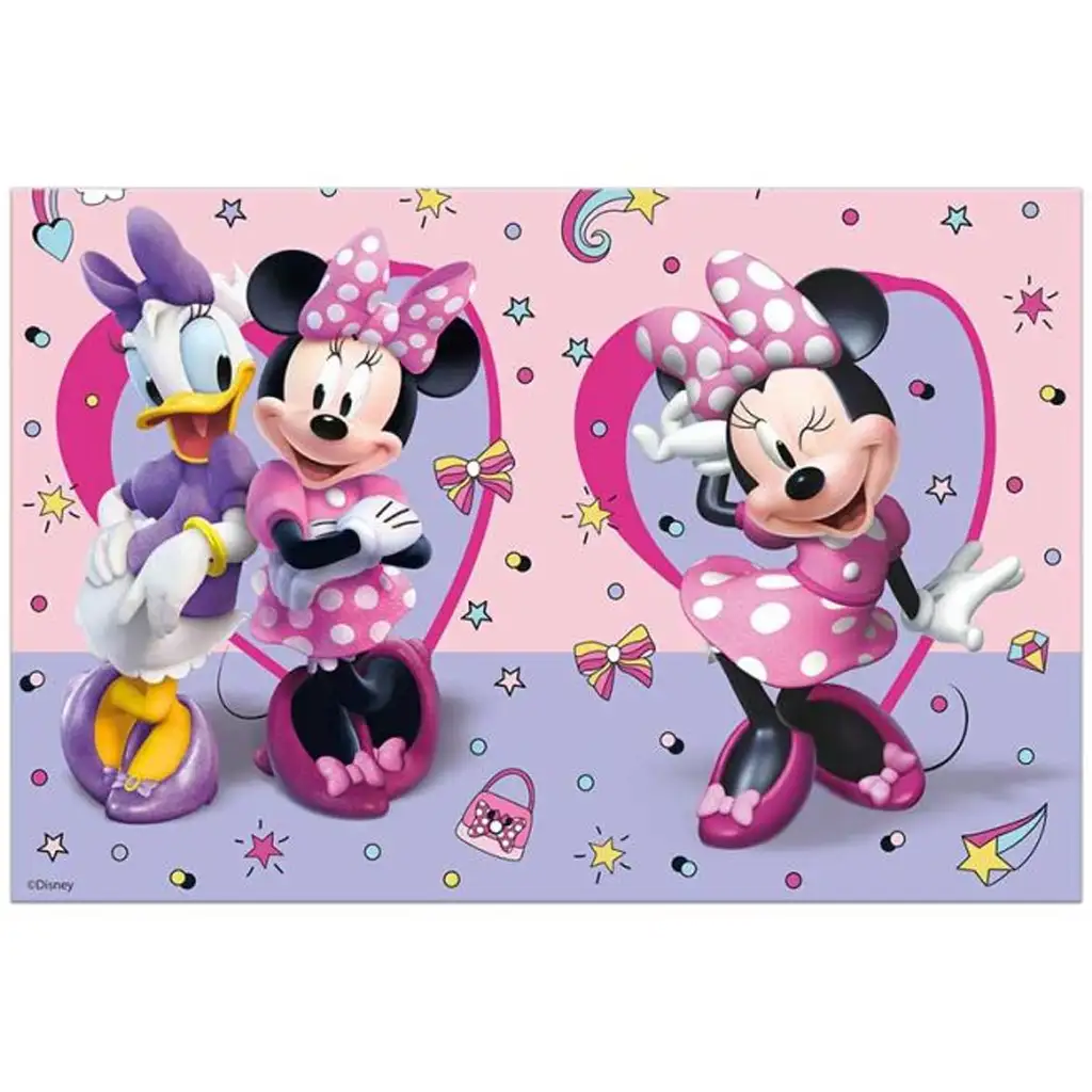 Minnie egér és Daisy mintás műanyag asztalterítő 120x180cm kép 1