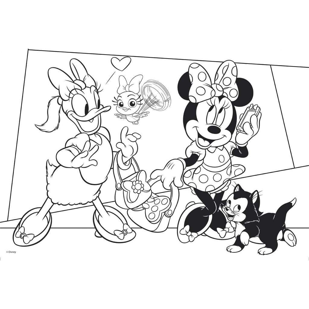 Minnie egér 2 az 1-ben 108db-os puzzle és színező 50x35cm - Lisciani kép 3