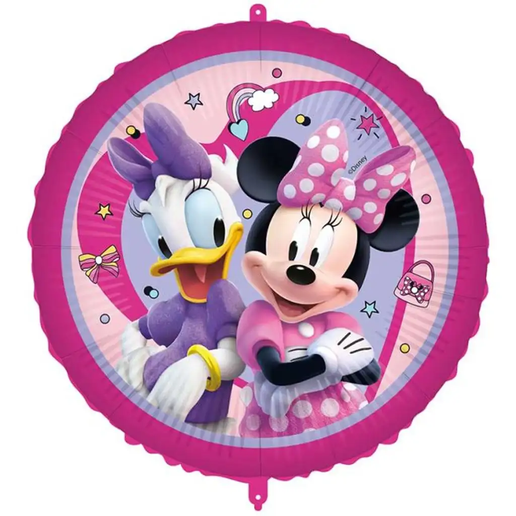 Minnie egér és Daisy mintás rózsaszín fólia lufi 46cm kép 1
