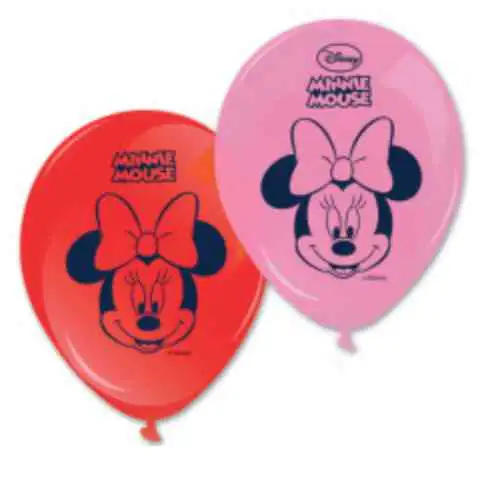 Minnie Egeres party színes lufik 8db-os szett kép 1