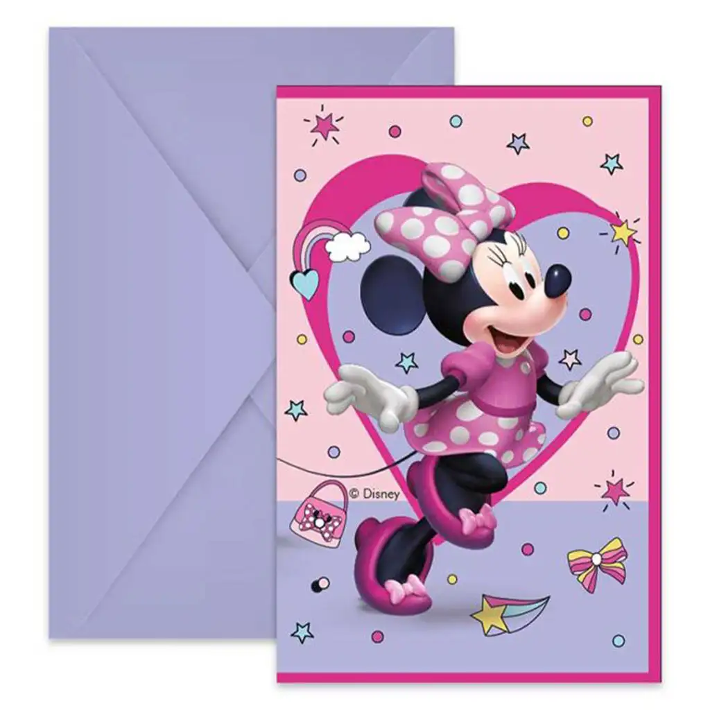 Disney Minnie egeres party meghívó 6db-os szett kép 1