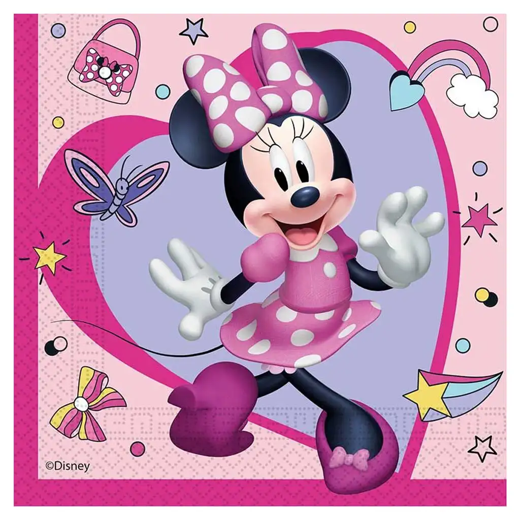 Minnie egér mintás rózsaszín 2 rétegű papírszalvéta 20db-os csomag kép 1