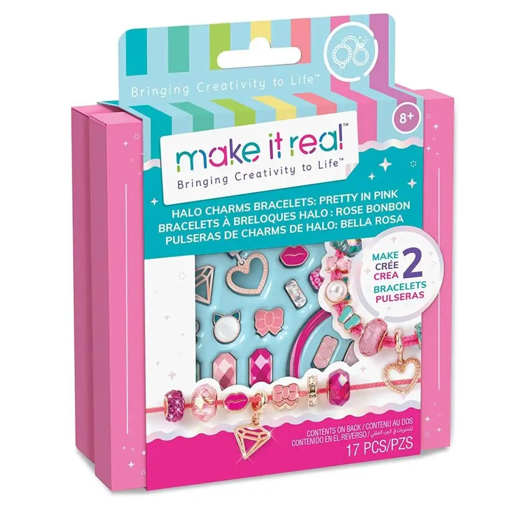 Make It Real: Ékszerkészítés, halo charm karkötők pink tárolóban kép 1