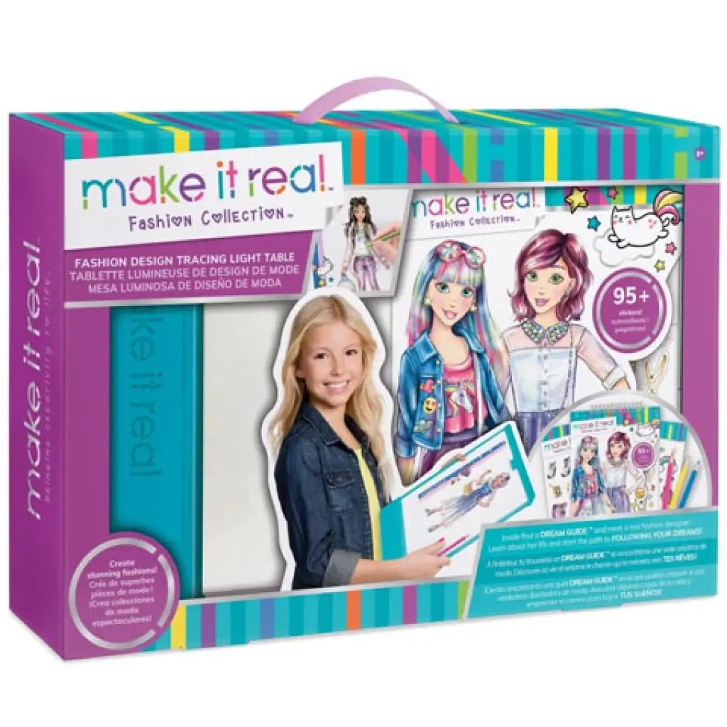 Make it Real: Divattervező mega szett világító táblával és kiegészítőkkel kép 1
