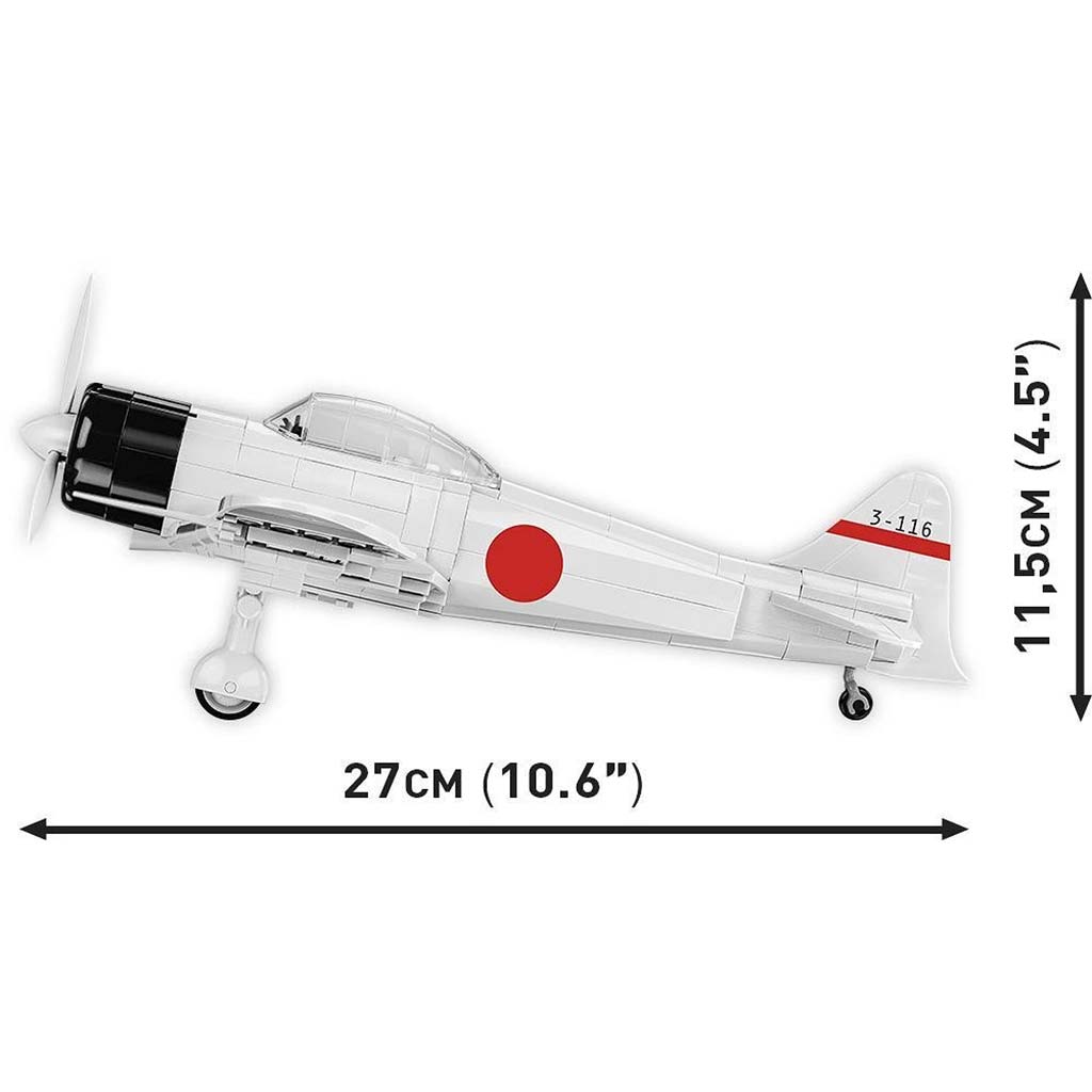 COBI: Mitsubishi A6M2 Zero‑Sen repülőgép építőjáték (5729) kép 5