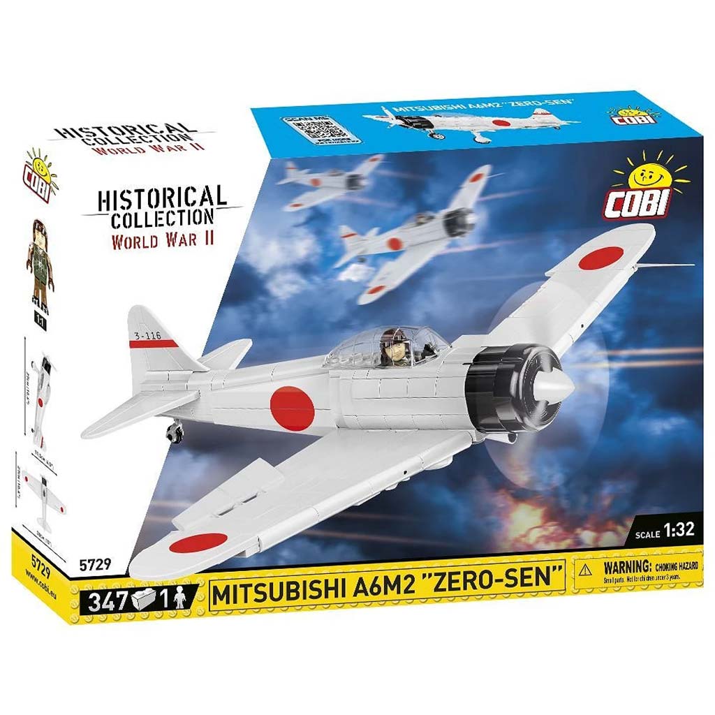 COBI: Mitsubishi A6M2 Zero‑Sen repülőgép építőjáték (5729) kép 1