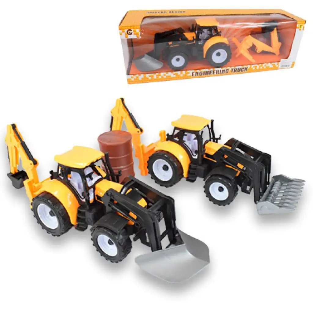 Engineering Truck: Kotrórakodó traktor munkagép kétféle változatban 39cm kép 1