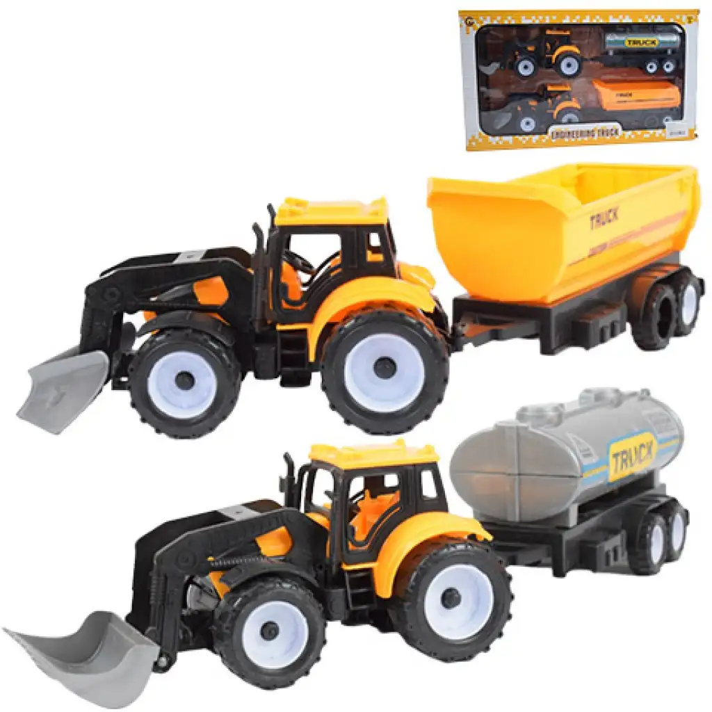 Engineering Truck: Tanker és utánfutós traktor szett 28cm kép 1