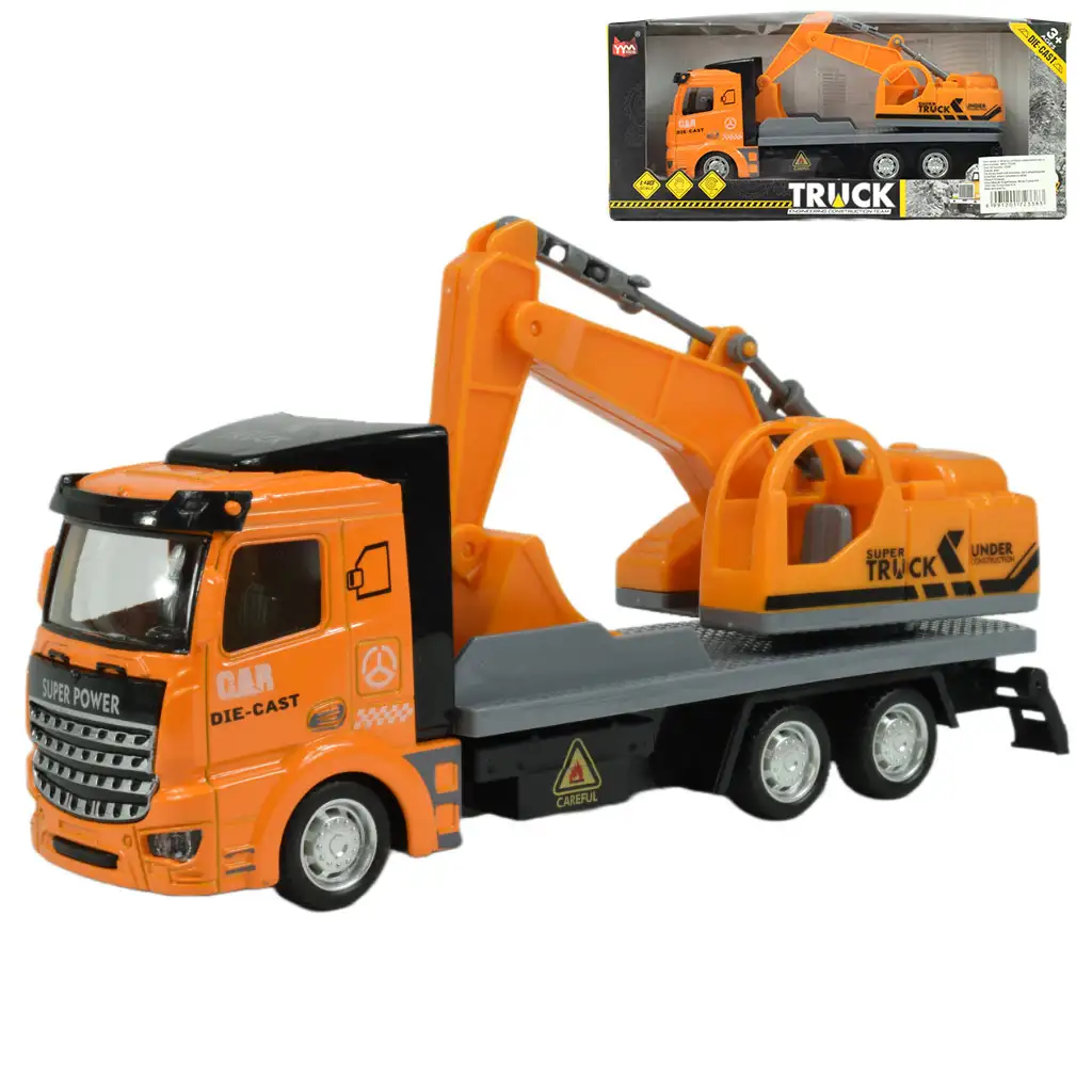 Super Truck: Lendkerekes markológépes teherautó 19cm kép 1