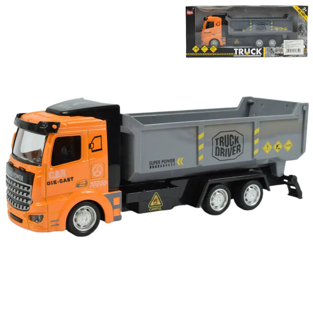Truck Driver: Lendkerekes billencses teherautó 19cm kép 1