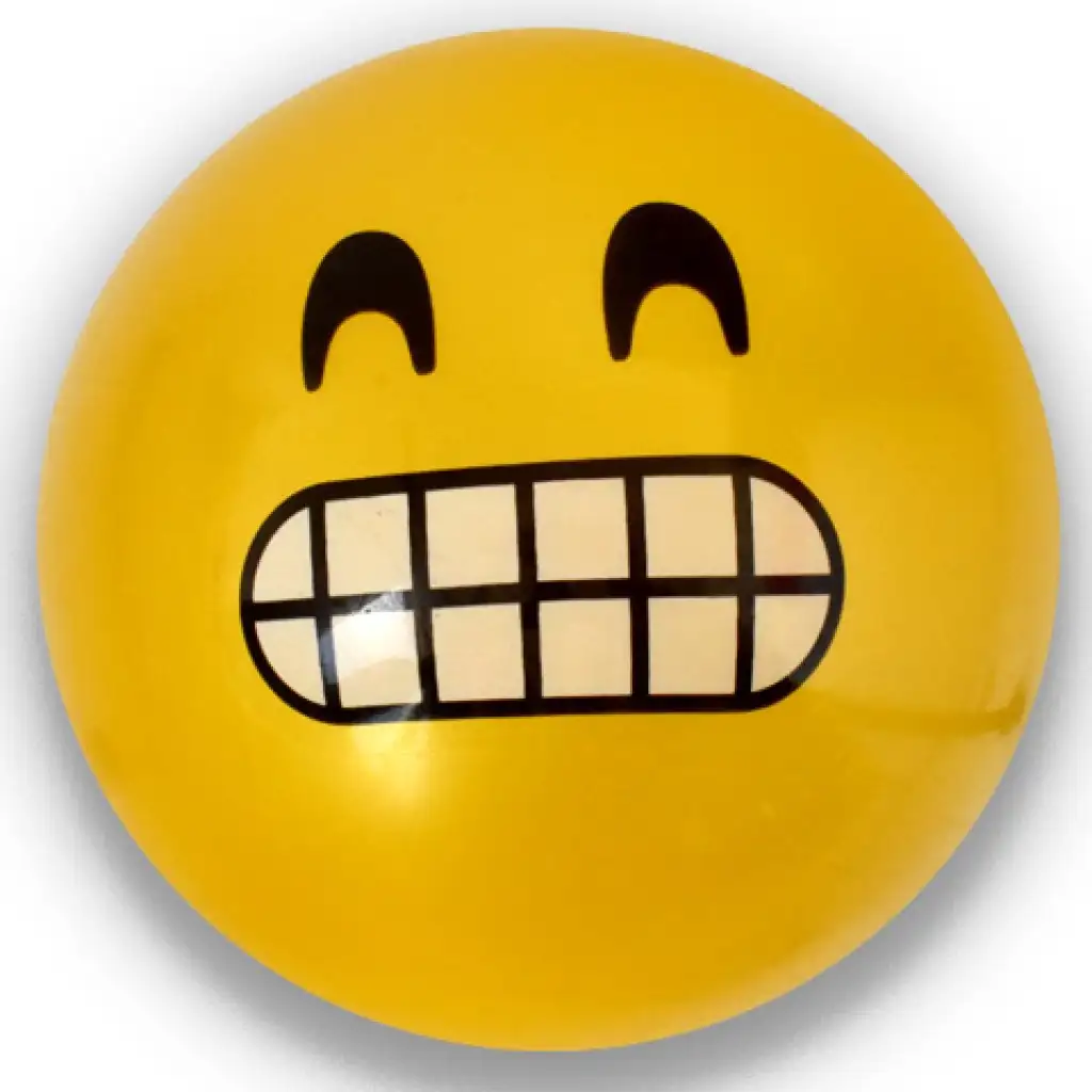 Emoji mintás gumilabda többféle változatban 23cm kép 5