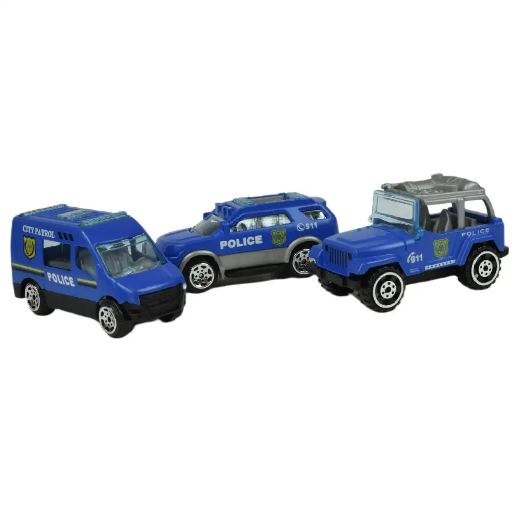 Car Model: Közszolgálati 16db-os mentő, tűzoltó, katonai és munkagép járműszett kép 5